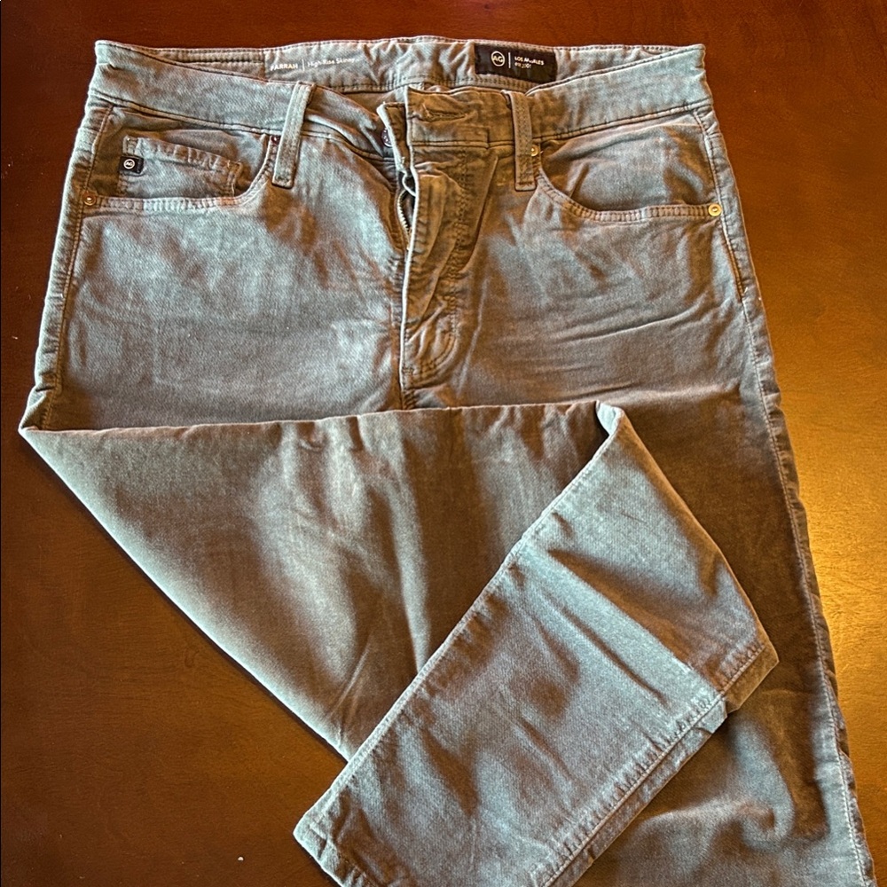 AG Women’s Suede Army Green Jeans